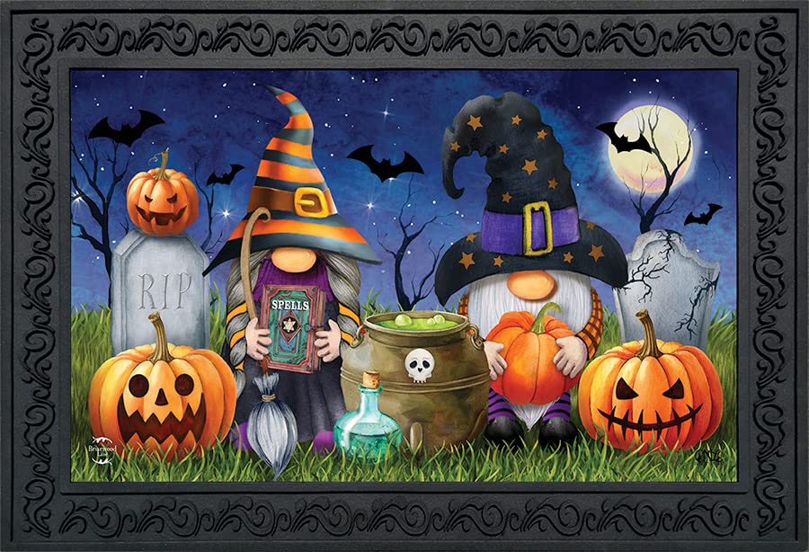 Briarwood Lane Halloween Gnomes Doormat Spooky Humor 30' X 18'